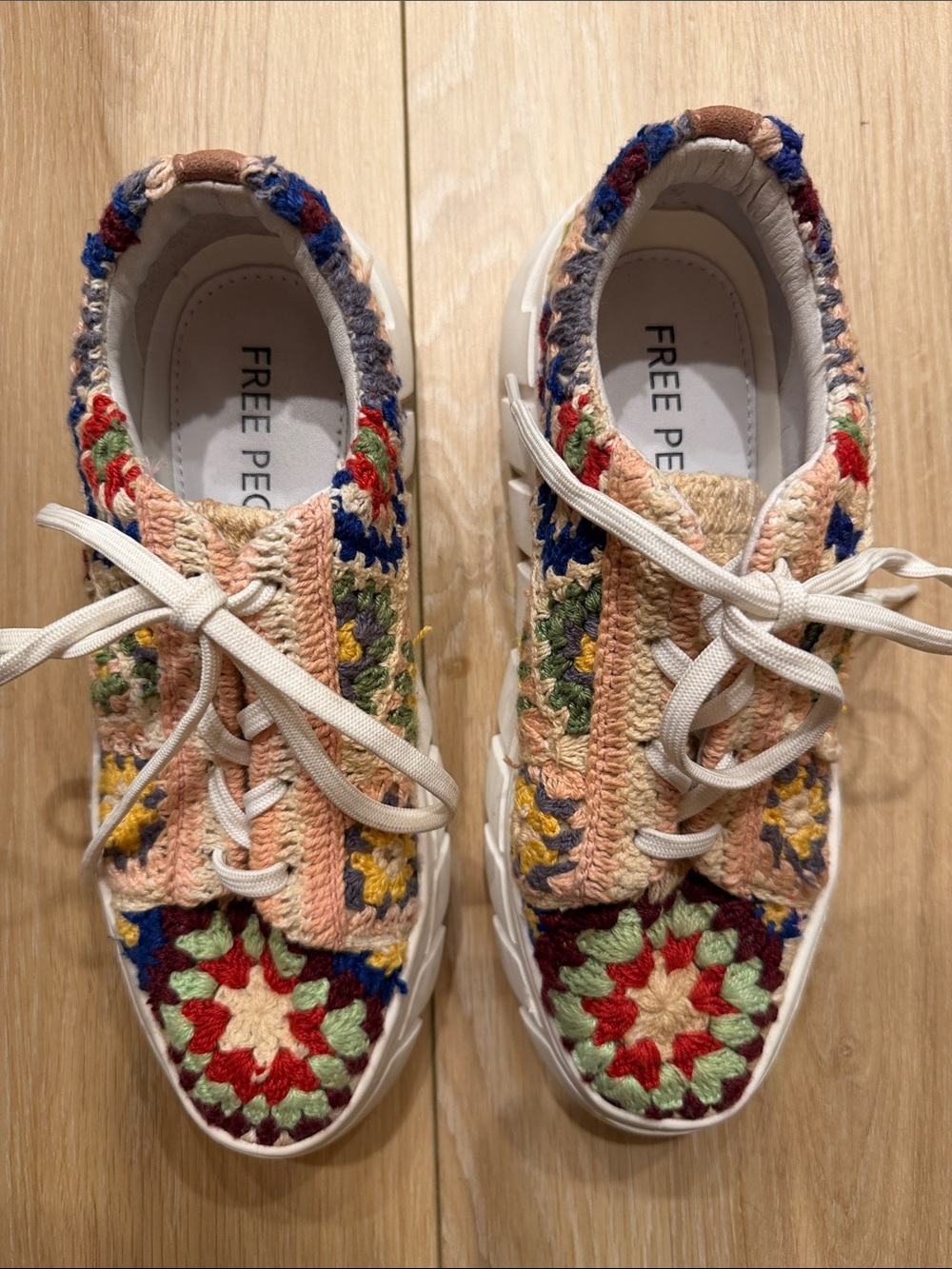 Free People Multicolor Crochet Knit Sneakers - Picture 7 of 8